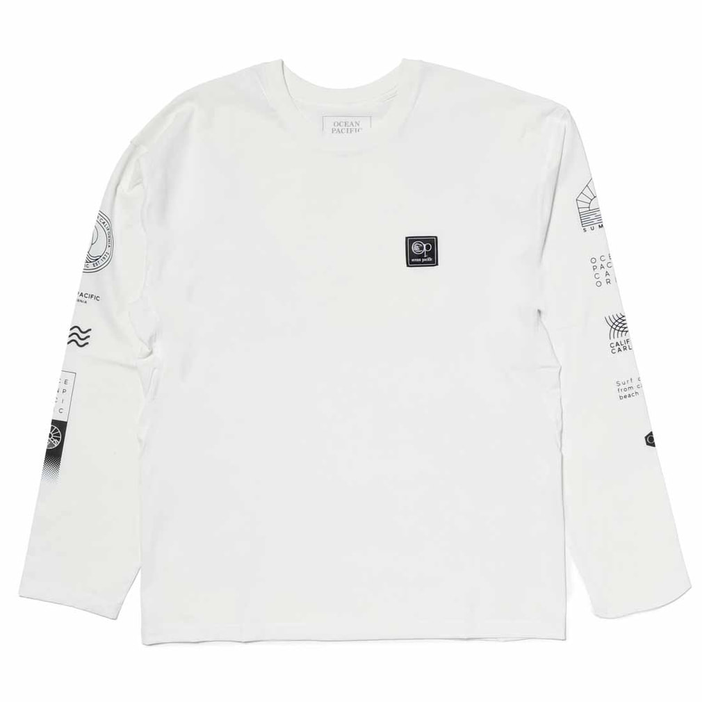 オーシャンパシフィック メンズ マリン ラッシュガード 長袖UVTシャツ