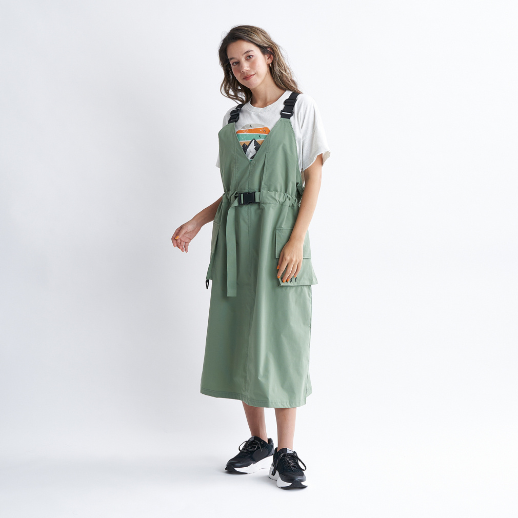 GREEN RIVER JUMPER SKIRT(カーキ-S)