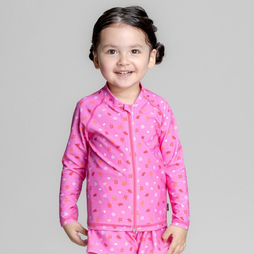 SS26 トドラーガールズジップ付きラッシュガード