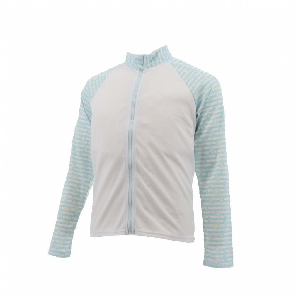 PLシェルボーダーラッシュガード(サックスブルー-120cm)