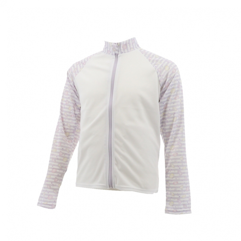 PLシェルボーダーラッシュガード(パープル-120cm)