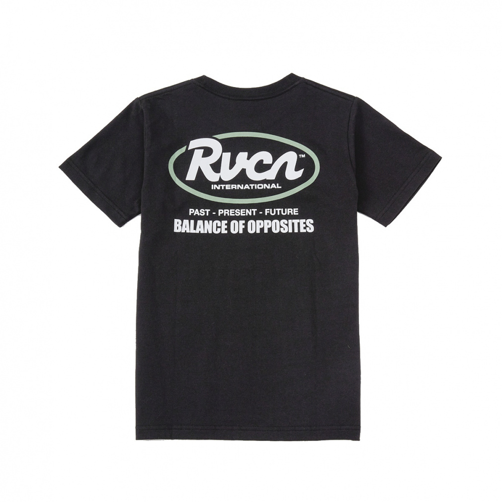 RANCH SCRIPT SS サーフ 半袖Tシャツ(ブラック-130cm)