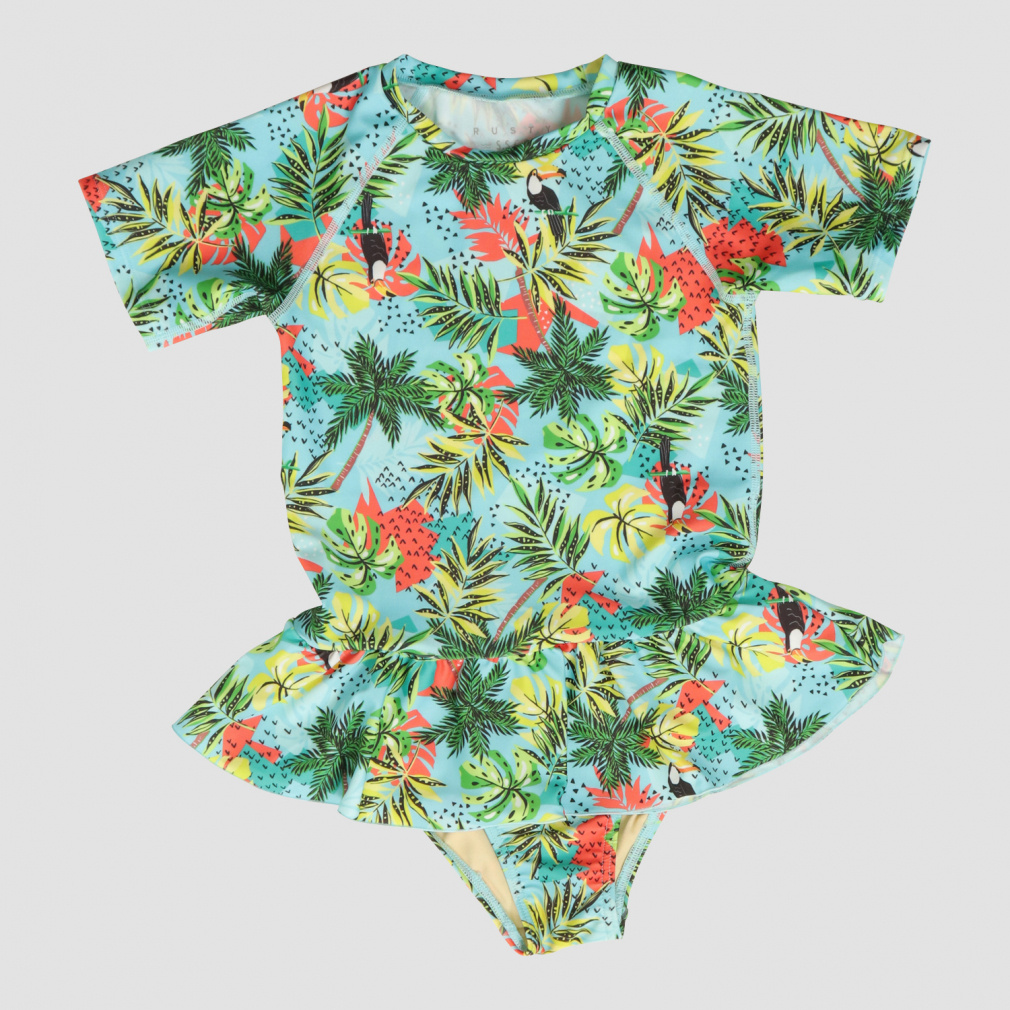 スイムスーツ 女の子(ペールグリーン-100cm)