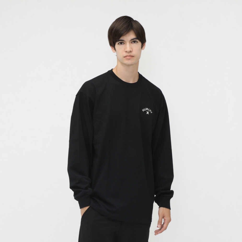 M HW WAVE LS TEE(ブラック-M メンズ)