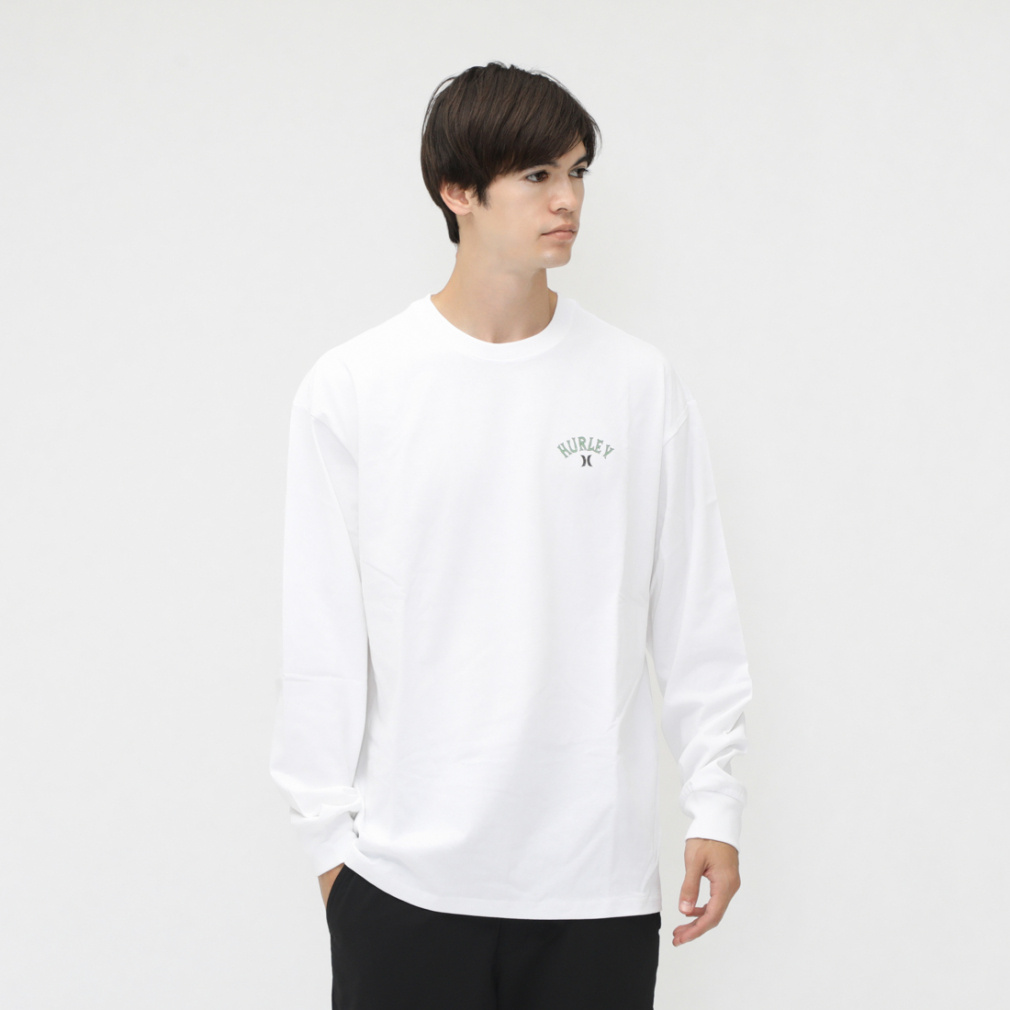 M HW RIDE LS TEE(ホワイト-M メンズ)