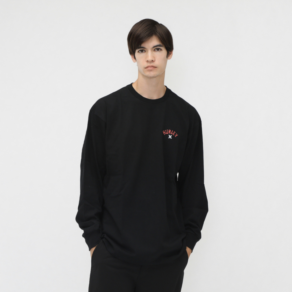 M HW RIDE LS TEE(ブラック-M メンズ)