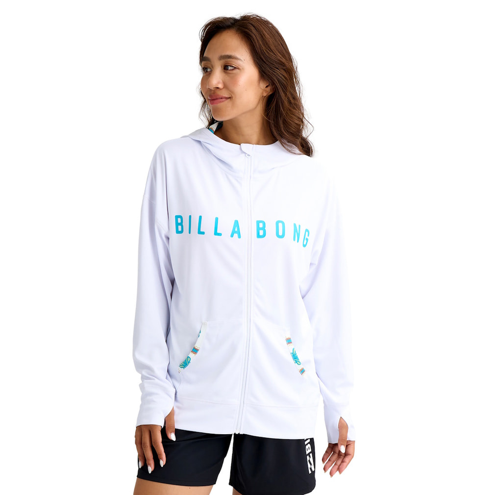 �r���{�� ���f�B�[�X �}���� ���b�V���K�[�h ZIP UP HOODED PRINT LOOSE RASHGUARD BG013851 BILLABONG