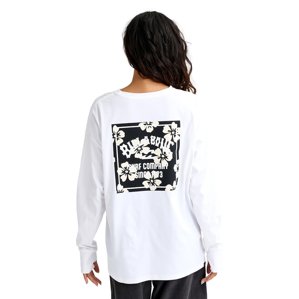 ビラボン レディース マリン ラッシュガード MORFY SQUARE LOGO LS TEE