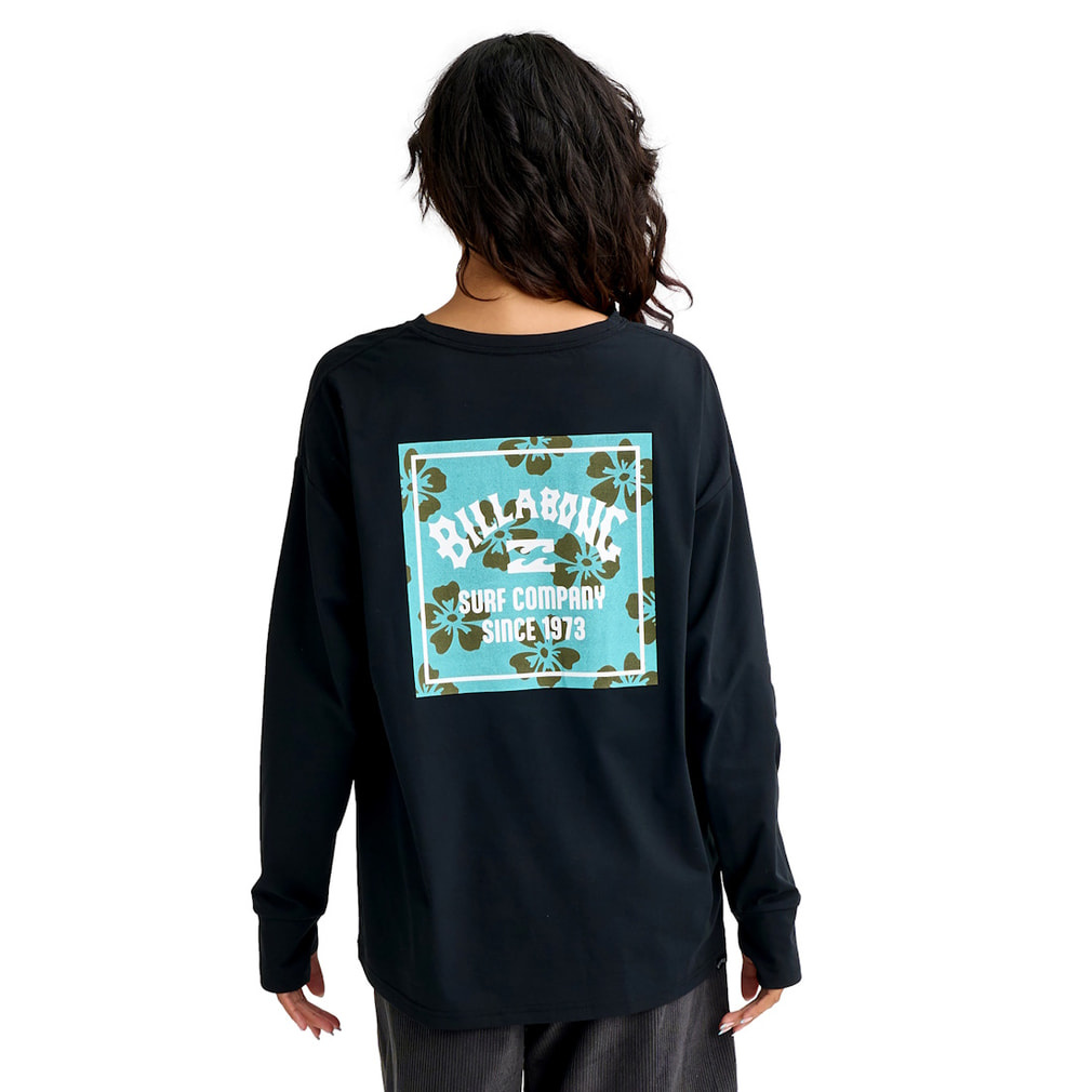 ビラボン レディース マリン ラッシュガード MORFY SQUARE LOGO LS TEE