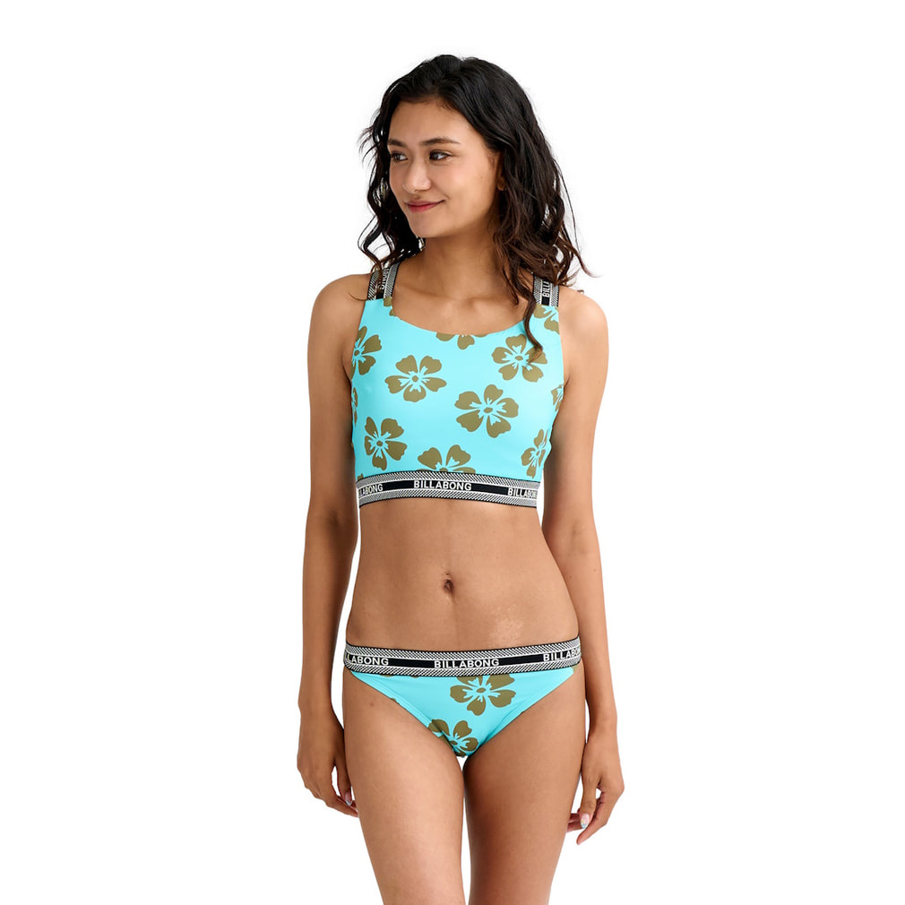 HIGH NECK SURF CAPSULE BIKINI(ターコイズブルー-S)