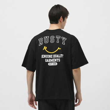 ハンソデTシャツ(ブラック-M　メンズ)