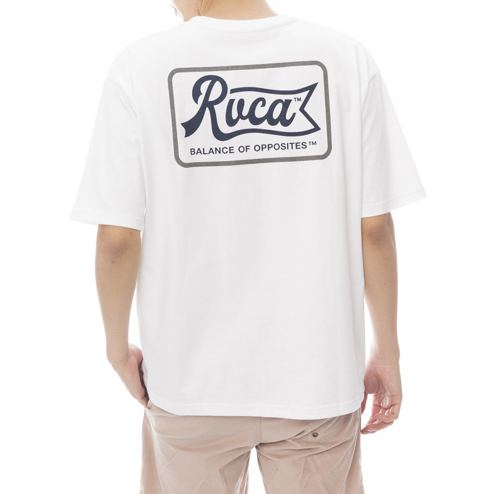 2025春夏 ルーカ メンズ サーフ 半袖Tシャツ PEN SCRIPT SS サーフ 半袖Tシャツ BF041-253 WHT RVCA