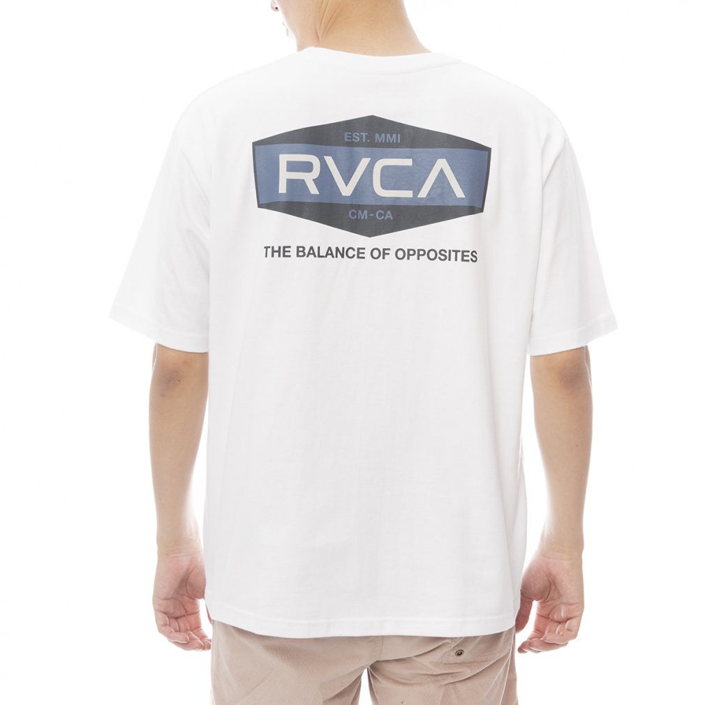 2025春夏 ルーカ メンズ サーフ 半袖Tシャツ ILL HEX LOGO SS サーフ 半袖Tシャツ BF041-252 WHT RVCA