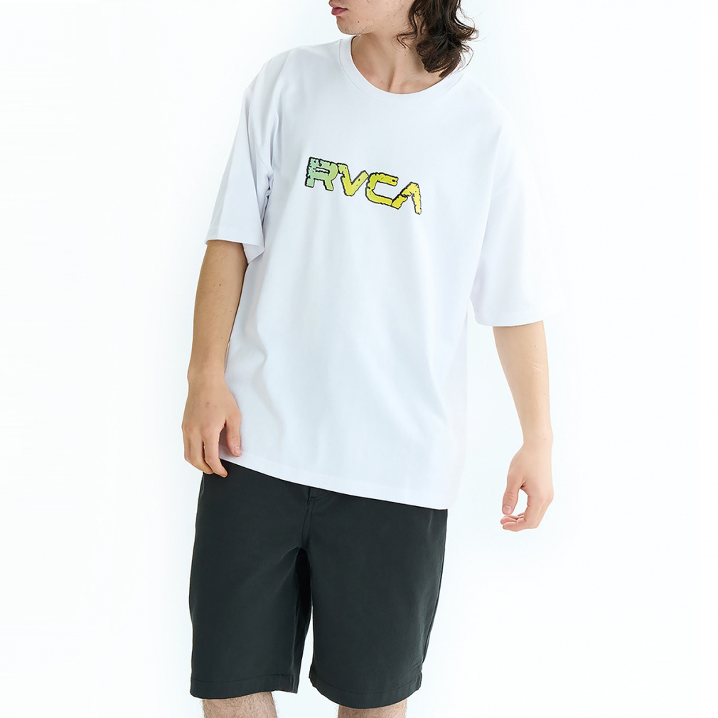 2025春夏 ルーカ メンズ サーフ 半袖Tシャツ STONE WASH SS サーフ 半袖Tシャツ BF04A-203 WHT RVCA