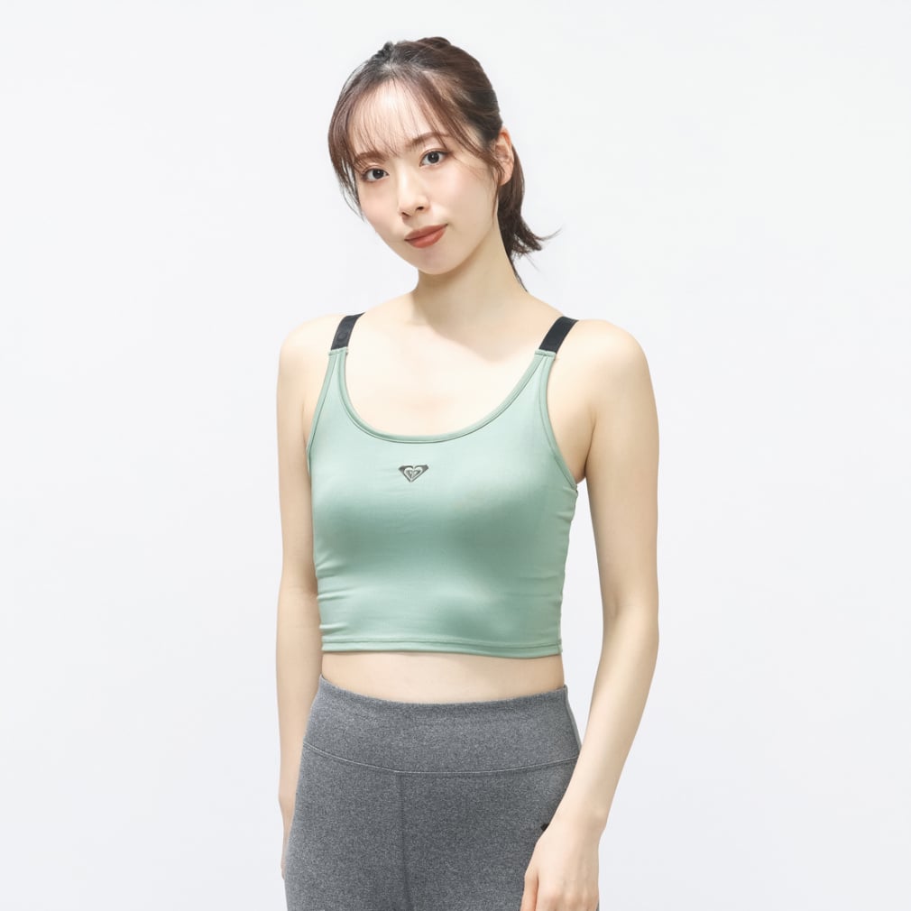 フィットネス スポーツブラ MY 1ST ROXY BRA(スモークグリーン-M)