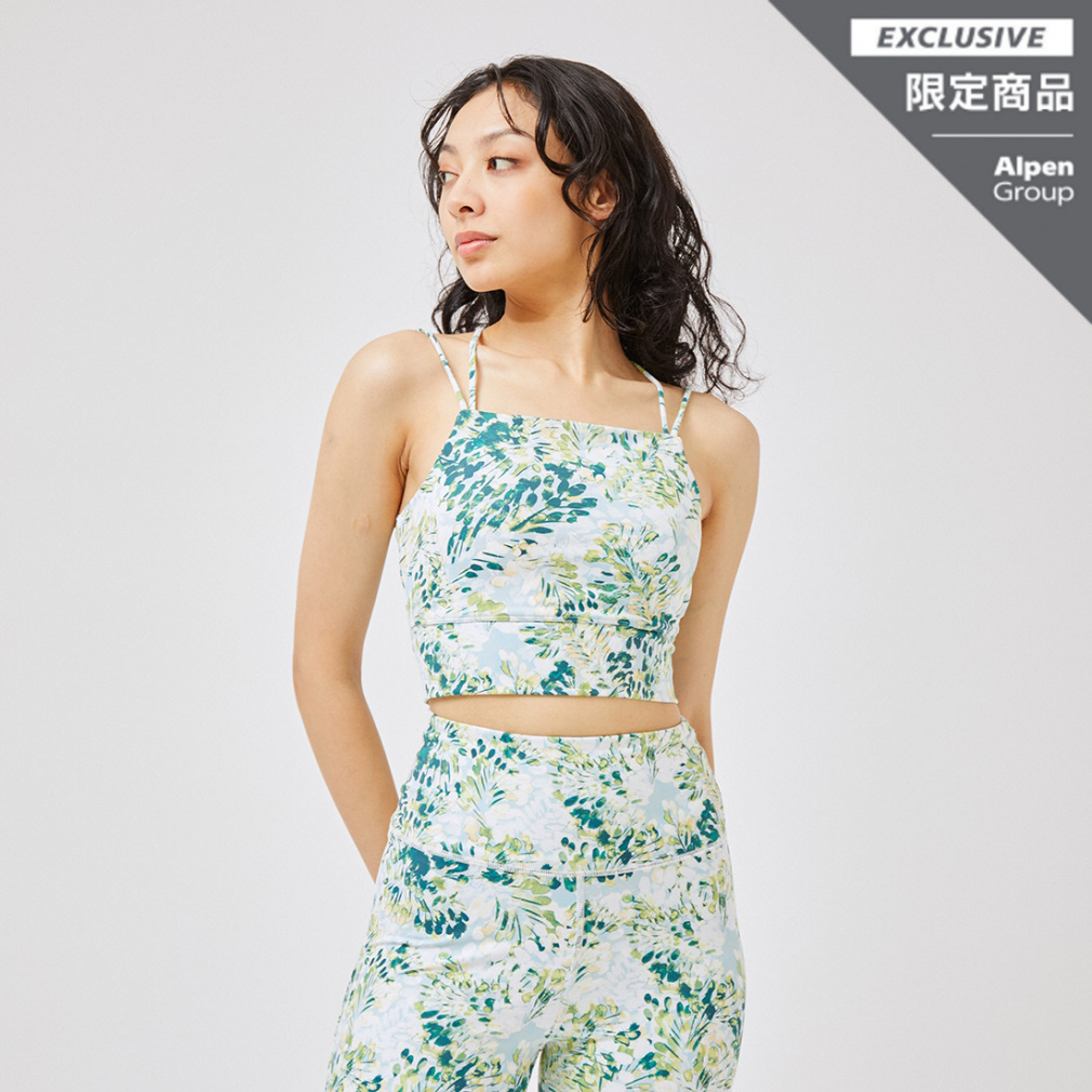 総柄プリントブラ(グリーン×ペールブルー-S)