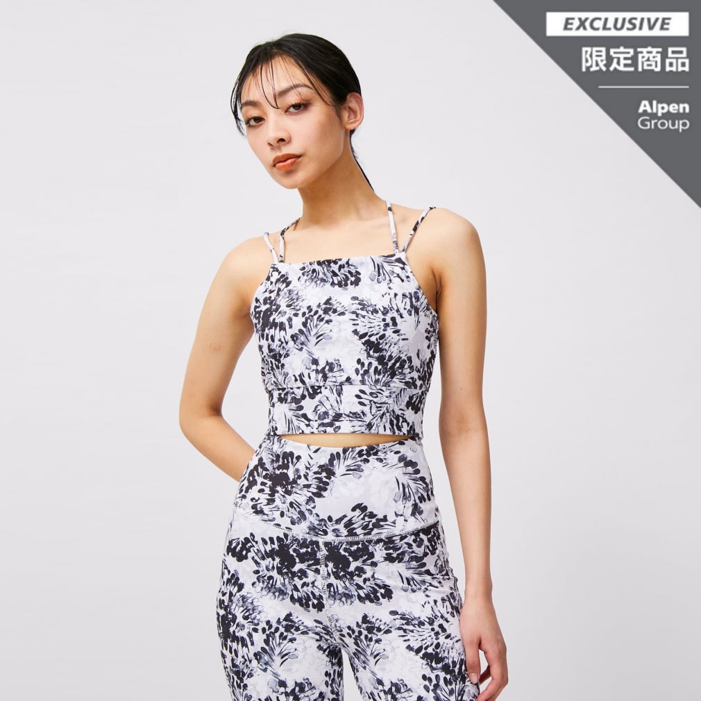 総柄プリントブラ(ブラック×グレー-S)