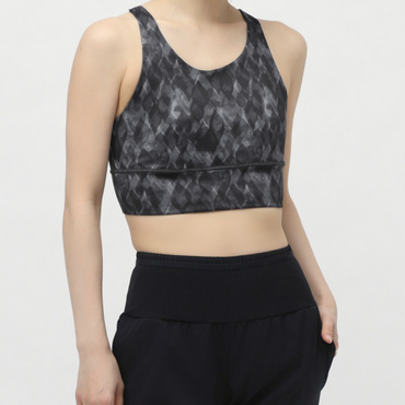 フィットネス ミドルサポートスポーツブラ 雫柄