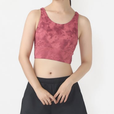 フィットネス ミドルサポートスポーツブラ タイダイ柄