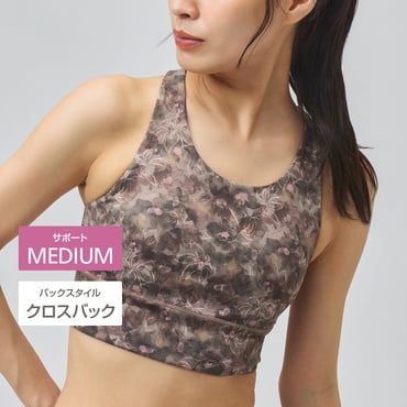 総柄フィットネスブラ
