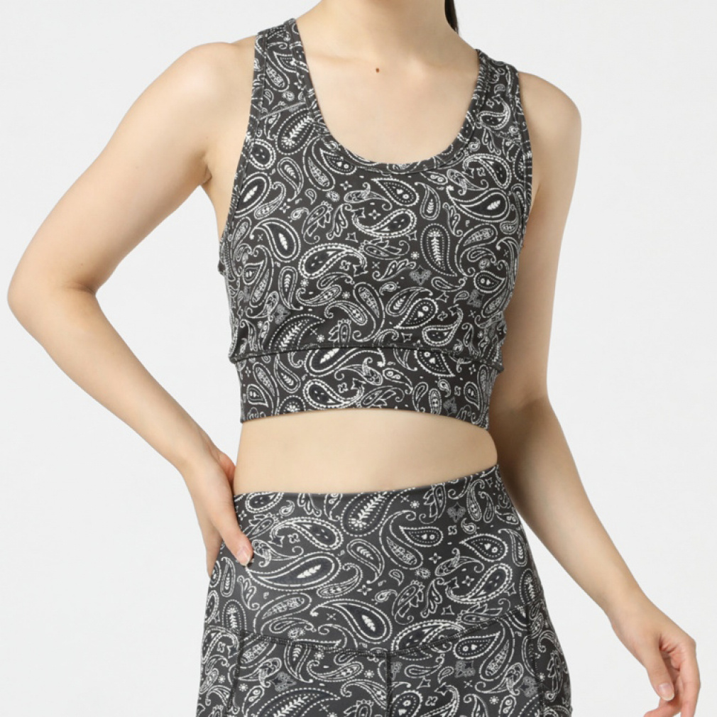 TIGORA by BEAMS DESIGN ペイズリーブラトップ(ダークブラウン-M)