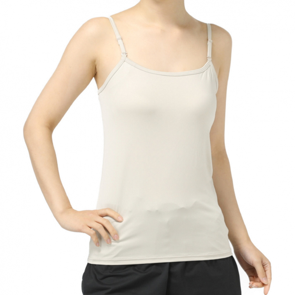 カップ付きキャミソール(ベージュ-M)