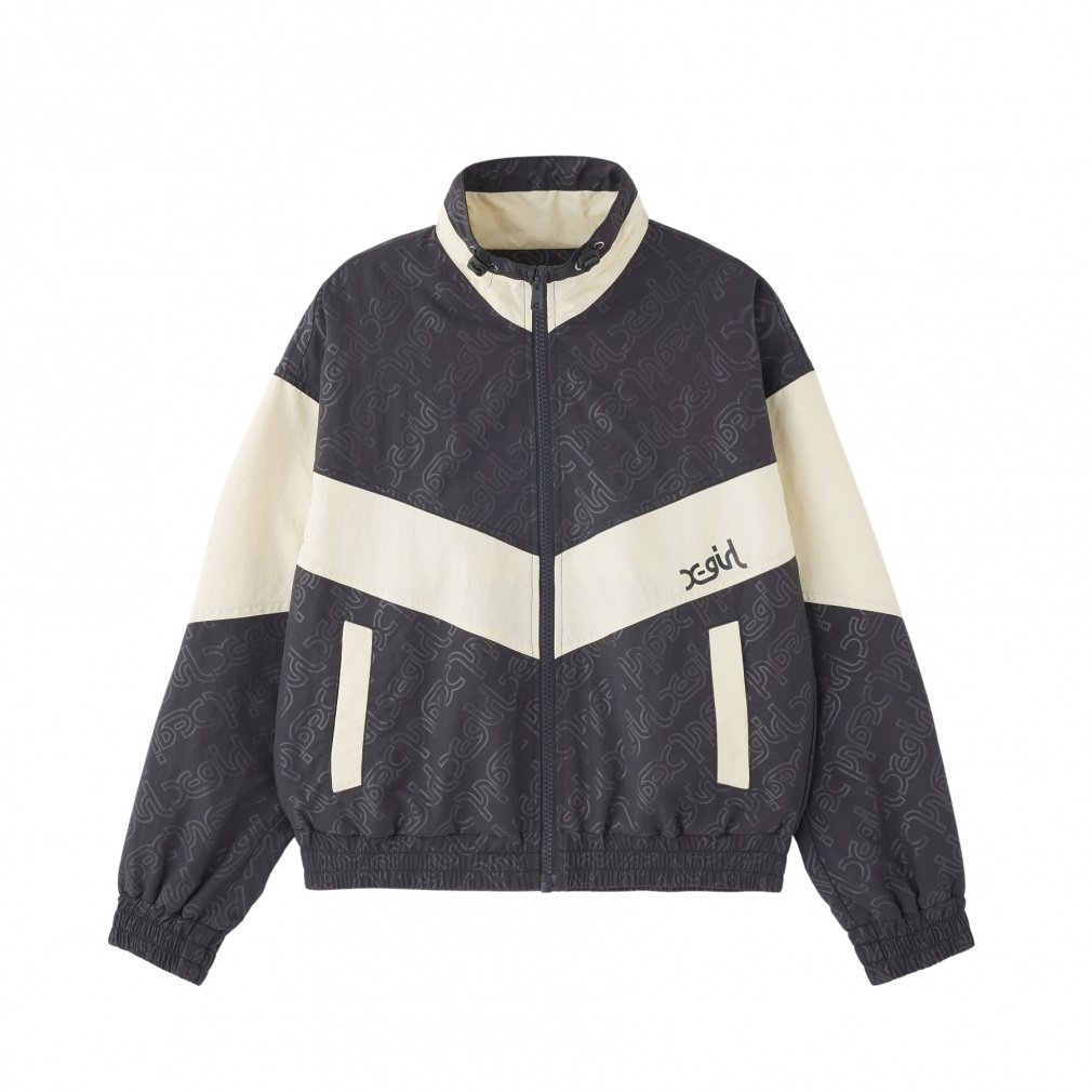 X-girl fB[X AE^[ G{XEBhAbvWPbg EMBOSSED WIND UP JACKET 8246021007 X|[cEFA KEFA GbNXK[