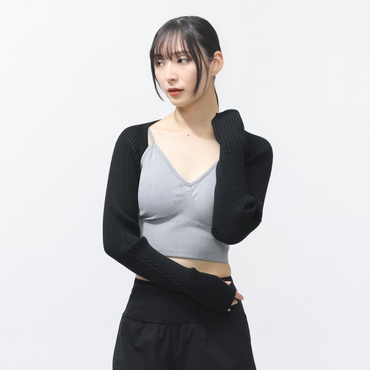 TWO-TONE BOLERO KNIT