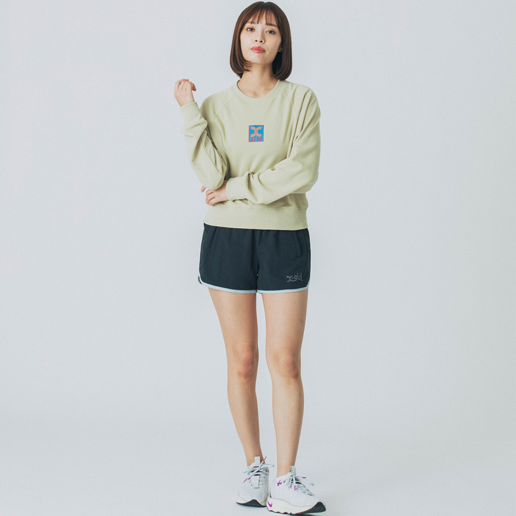GbNXK[ fB[X AE^[ V[gN[lbNXEFbgVc SHORT CREWNECK SWEATSHIRT 5251012004 X|[cEFA KEFA X-girl