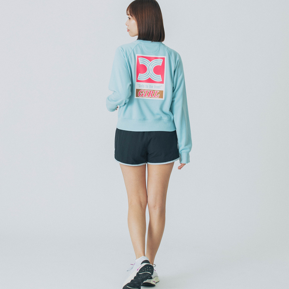 GbNXK[ fB[X AE^[ V[gN[lbNXEFbgVc SHORT CREWNECK SWEATSHIRT 5251012004 X|[cEFA KEFA X-girl