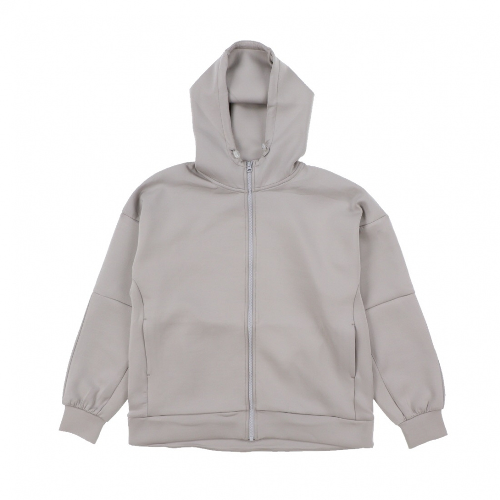 フィットネス ダンボールニットZIPパーカー(セピア-S)