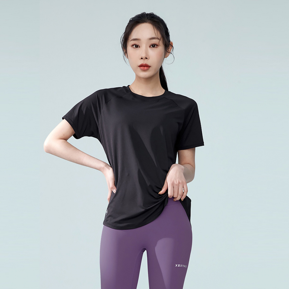 ゼクシィミックス レディース 半袖 Tシャツ ICE FEATHER 半袖 コンフォートフィット XA5298T スポーツウェア ヨガウェア XEXYMIX