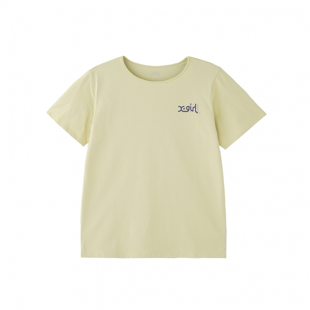 エックスガール レディース 半袖 Tシャツ スラッシュロゴショーツスリーブティー SLASH LOGO S/S TEE 5251013007 スポーツウェア ヨガウェア X-girl