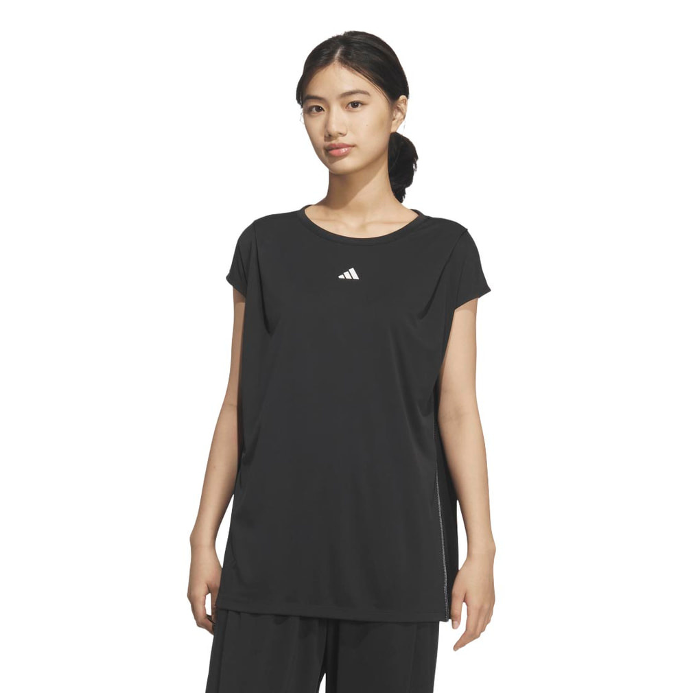アディダス レディース 半袖Tシャツ SOFTLUXブラック ダブルニット