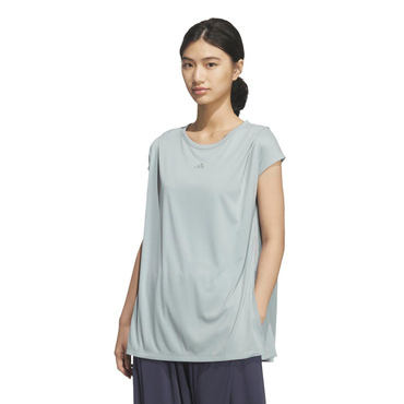 SOFTLUXブラック ダブルニット ルーズフィット ノースリーブ トップス