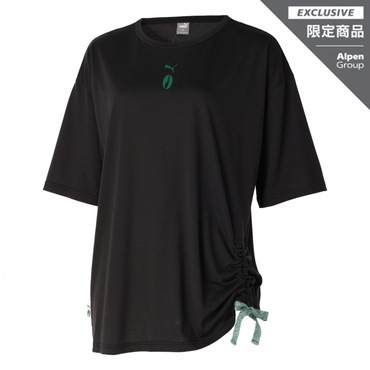 SS シャーリング Tシャツ 脇ドローコード付DRY 機能 Tシャツ