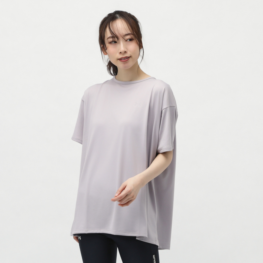 UAテック タック Tシャツ(グレッシュピンク-S　レディス)