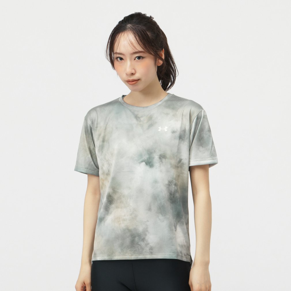 アンダーアーマー レディース 半袖 Tシャツ UAオールオーバー プリント Tシャツ 6010218 スポーツウェア ヨガウェア アルペン・スポーツデポ限定 UNDER ARMOUR