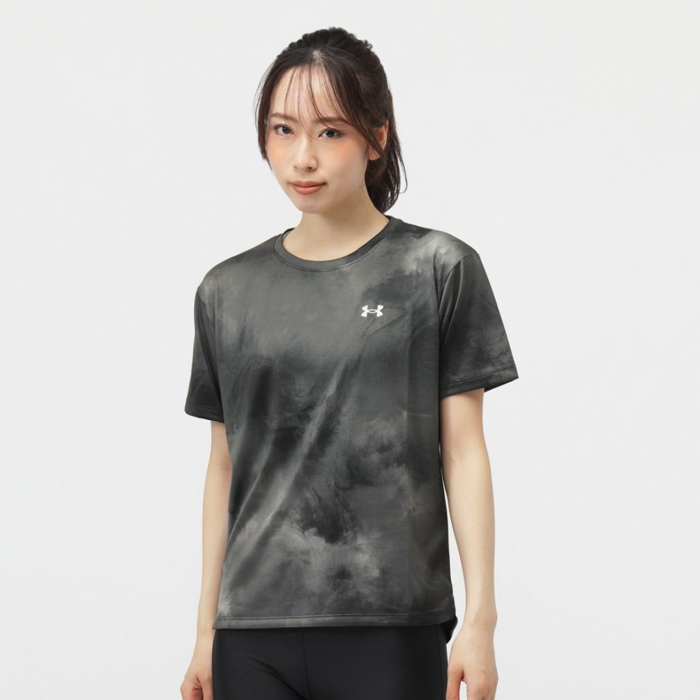 アンダーアーマー レディース 半袖 Tシャツ UAオールオーバー プリント Tシャツ 6010218 スポーツウェア ヨガウェア アルペン・スポーツデポ限定 UNDER ARMOUR