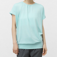 フィットネス 背中開きチュニックTシャツ