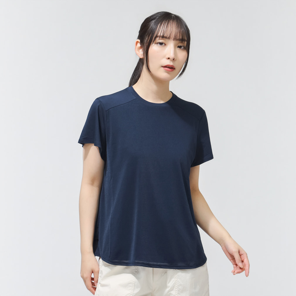 シアーTシャツ(ネイビー-S)