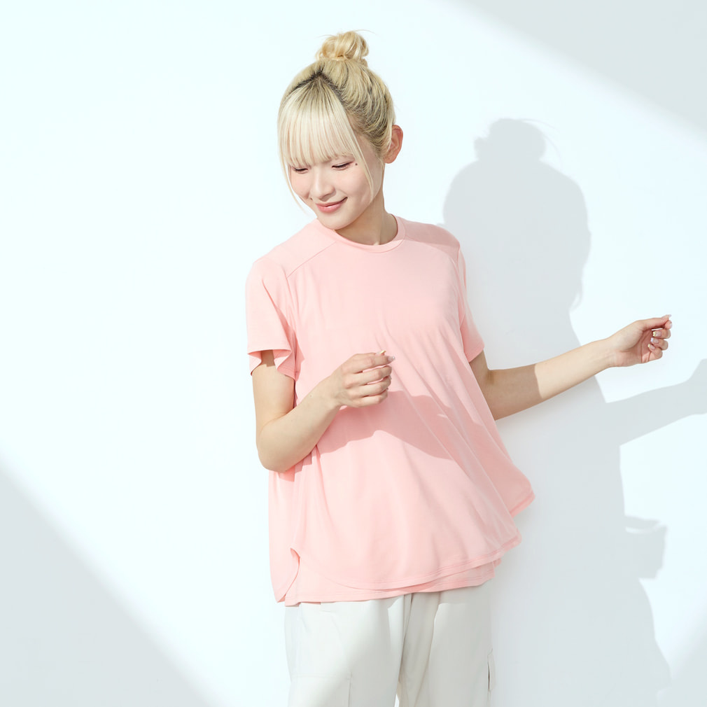 ティゴラ レディース 半袖 Tシャツ シアーTシャツ TR-3F2346TS