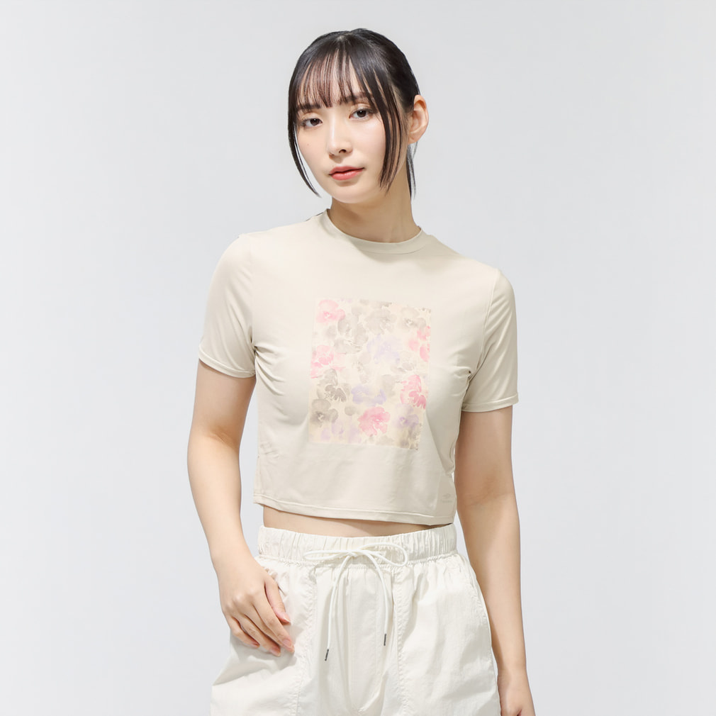   Tシャツ　レディース ティゴラ レディース 半袖 Tシャツ クロップドTシャツ柄 TR-3F2356TS