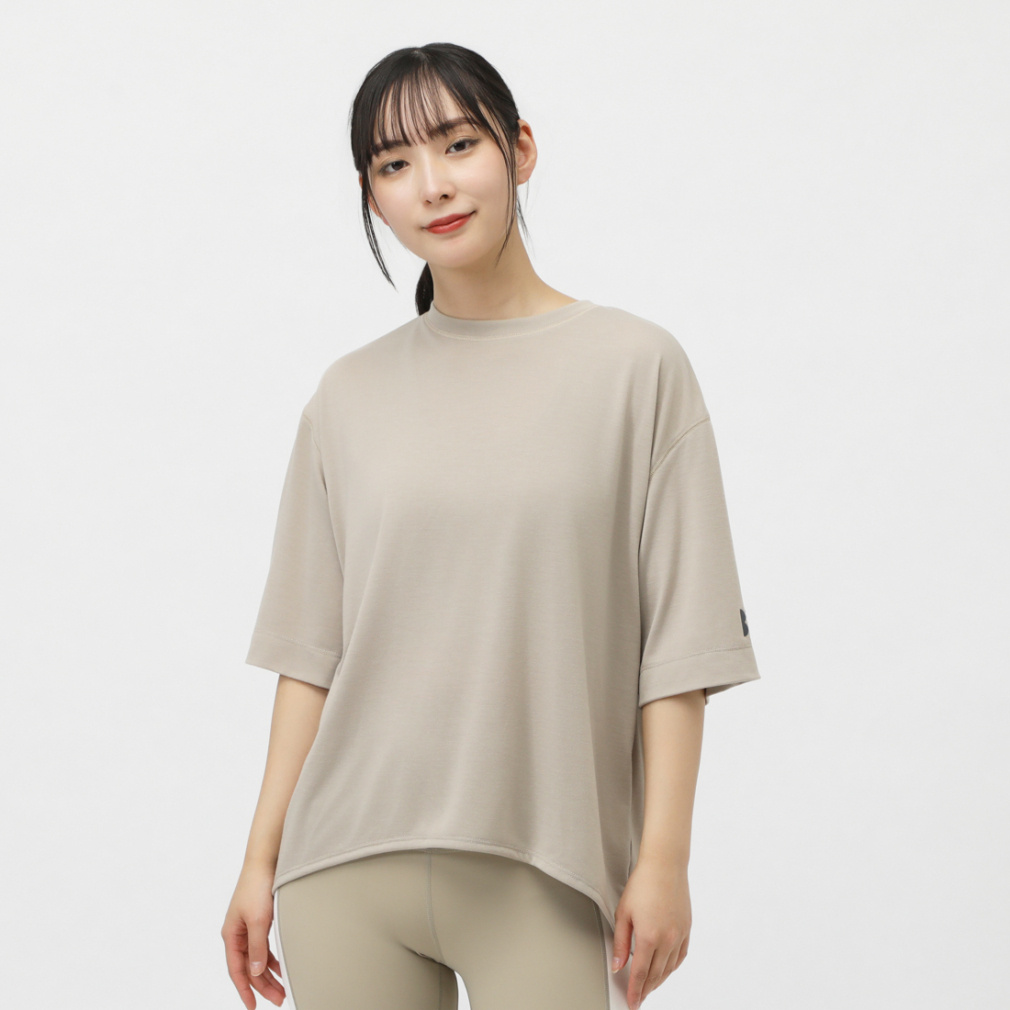 TIGORA by BEAMS DESIGN レディース 半袖 Tシャツ ワイドTシャツ TRBM-3P2025TS スポーツウェア ヨガウェア ティゴラバイビームスデザイン