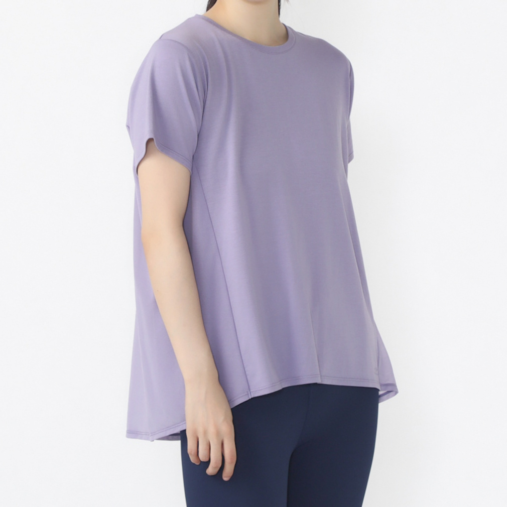 フィットネス 後ろシア付き半袖Tシャツ