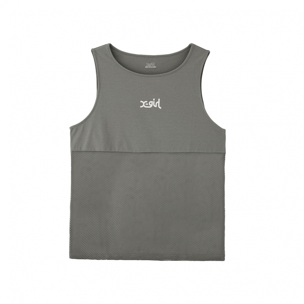 エックスガール レディース タンクトップ メッシュタンクトップ MESH TANK TOP 5251013009 スポーツウェア ヨガウェア X-girl