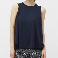 フィットネス 重ねシアーノースリーブTシャツ