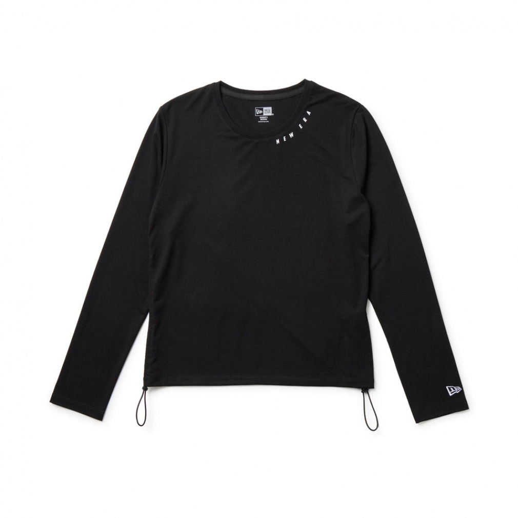 ニューエラ レディース 長袖 Tシャツ WPA LS DRAWSTRING TEE BLK