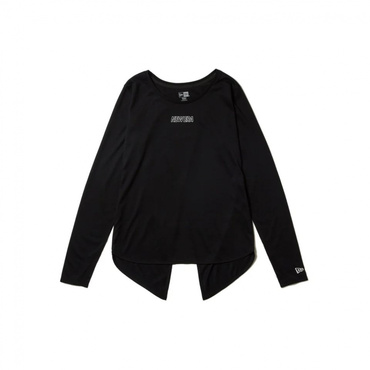 PAW LS BACK SLIT TEE BLK