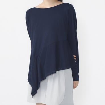 フィットネス 裾フレア長袖Tシャツ